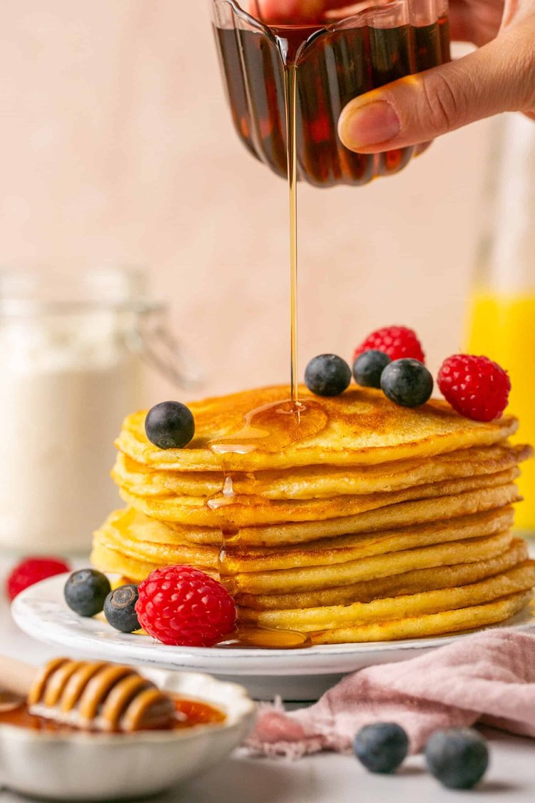 Fluffy Honey Pancakes with Be Local New Zealand Honey