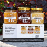 Back of the Queenstown Honey Gift Set box with QR code to tasting notes